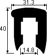 Привальный брус T 164/40